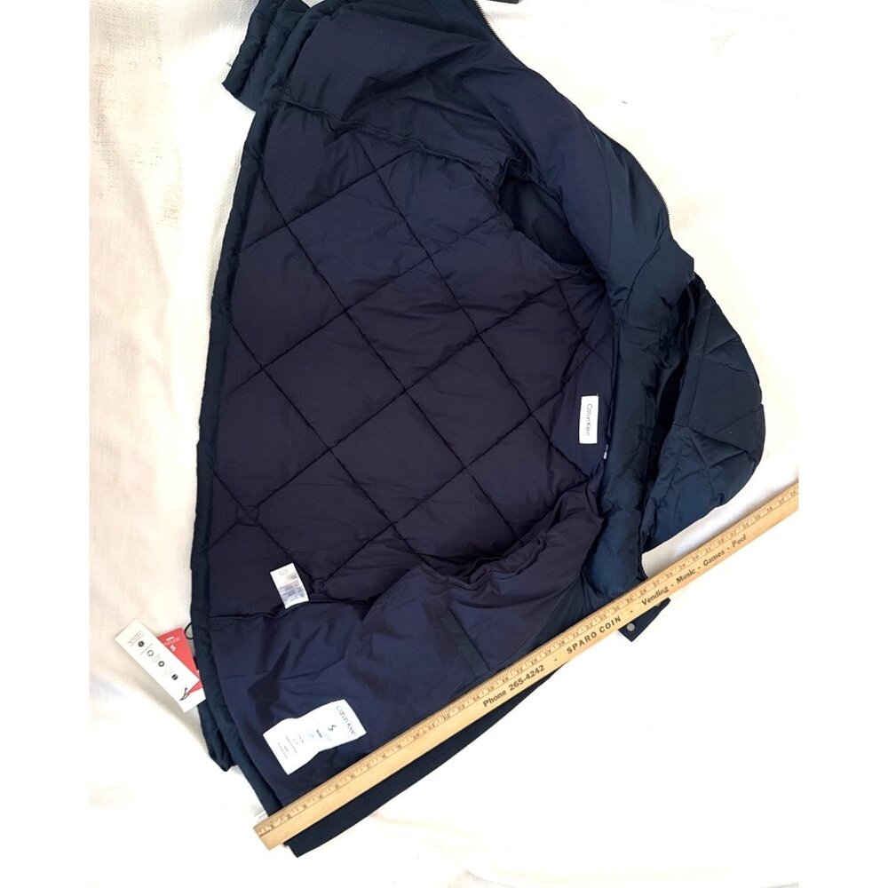 Navy blue double extra large quilted puffer, Calvin Klein jacket NWT, $300 MSRP - Picture 8 of 12